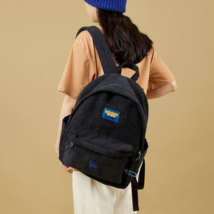 Harajuku corduroy series backpack women's large-capacity travel backpack unisex laptop bag fashion school bag